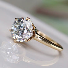 Load image into Gallery viewer, SPECIAL! Vintage setting with 3.20ct OEC lab grown diamond in 14k yellow gold