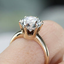 Load image into Gallery viewer, SPECIAL! Vintage setting with 3.20ct OEC lab grown diamond in 14k yellow gold