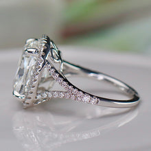 Load image into Gallery viewer, SPECIAL!  7.03ct cushion cut lab grown diamond ring in 14k white gold