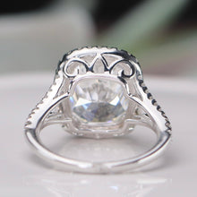 Load image into Gallery viewer, SPECIAL!  7.03ct cushion cut lab grown diamond ring in 14k white gold