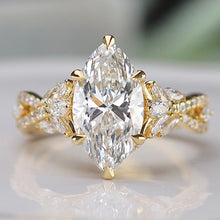 Load image into Gallery viewer, SPECIAL!  3.02ct marquise cut lab grown diamond ring in 14k yellow gold