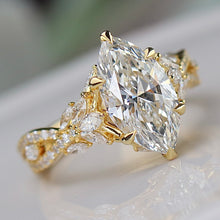 Load image into Gallery viewer, SPECIAL!  3.02ct marquise cut lab grown diamond ring in 14k yellow gold