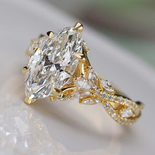 Load image into Gallery viewer, SPECIAL!  3.02ct marquise cut lab grown diamond ring in 14k yellow gold