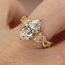 Load image into Gallery viewer, SPECIAL!  3.02ct marquise cut lab grown diamond ring in 14k yellow gold