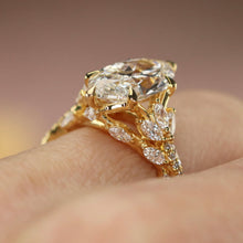 Load image into Gallery viewer, SPECIAL!  3.02ct marquise cut lab grown diamond ring in 14k yellow gold