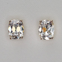 Load image into Gallery viewer, SPECIAL! 1.57ctw Antique cushion cut lab grown diamond studs in yellow gold