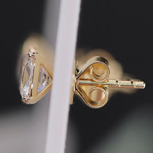 Load image into Gallery viewer, SPECIAL! 1.57ctw Antique cushion cut lab grown diamond studs in yellow gold