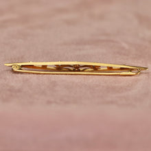 Load image into Gallery viewer, SPECIAL!  Estate antique French diamond and pearl bar pin in 18k yellow gold