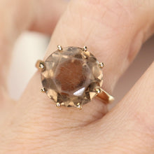 Load image into Gallery viewer, SPECIAL!  Vintage Smokey quartz ring in 14k yellow gold