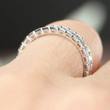 Load image into Gallery viewer, Lab grown diamond 2ctw emerald cut eternity band ring in 14k white gold