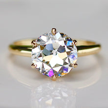 Load image into Gallery viewer, SPECIAL! Vintage setting with 3.20ct OEC lab grown diamond in 14k yellow gold