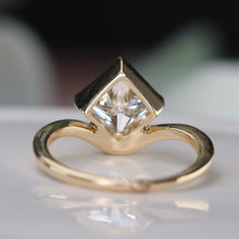 Load image into Gallery viewer, SPECIAL!  2.31ct princess cut lab grown diamond ring in 14k yellow gold