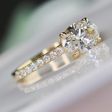 Load image into Gallery viewer, SPECIAL: 1.75ctw oval cut lab grown diamond ring in 14k yellow gold