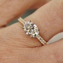 Load image into Gallery viewer, SPECIAL: 1.75ctw oval cut lab grown diamond ring in 14k yellow gold