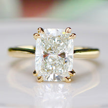 Load image into Gallery viewer, BALANCE FOR CUSTOM ORDER:  Elongated cushion cut lab grown diamond ring in 14k yellow gold