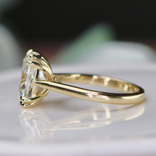 Load image into Gallery viewer, BALANCE FOR CUSTOM ORDER:  Elongated cushion cut lab grown diamond ring in 14k yellow gold