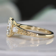 Load image into Gallery viewer, SPECIAL!  2ct cushion cut lab grown diamond ring in 14k yellow gold