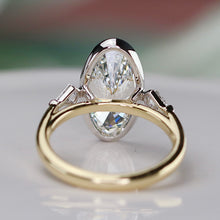 Load image into Gallery viewer, SPECIAL!  3.01ct E/VVS1 with IGI report moval cut lab grown diamond solitaire ring in 14k 2 tone gold