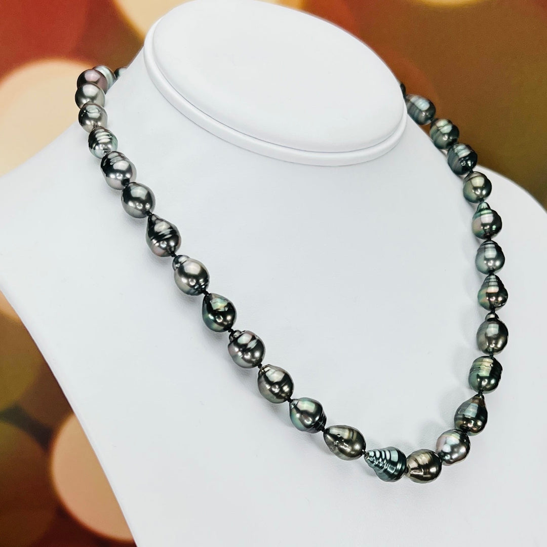 CLEARANCE! Tahitian baroque pearl strand with 14k white gold clasp