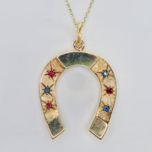 Load image into Gallery viewer, Estate Horseshoe necklace in 14k yellow gold