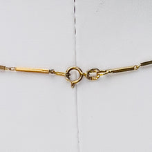 Load image into Gallery viewer, Vintage bar link necklace in 14k yellow gold