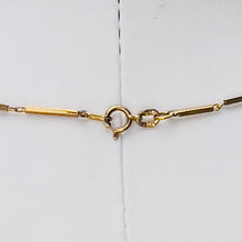 Load image into Gallery viewer, Vintage bar link necklace in 14k yellow gold