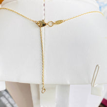 Load image into Gallery viewer, 14k yellow gold and enamel bee necklace