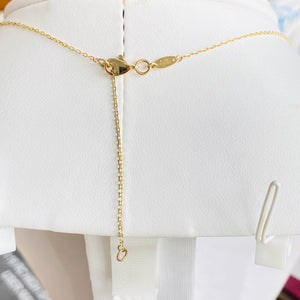 14k yellow gold and enamel bee necklace