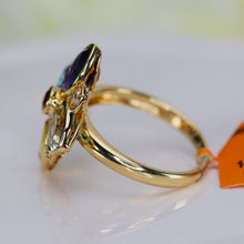 Load image into Gallery viewer, Multi gemstone and diamond ring by Effy in 14k yellow gold