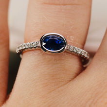 Load image into Gallery viewer, Find the perfect vintage sapphire ring for any occasion on our website. Our antique and contemporary sapphire rings have been hand selected for quality and desirability.