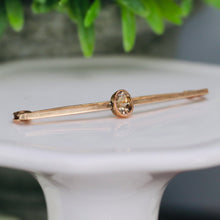 Load image into Gallery viewer, Vintage champagne tourmaline pin in rose gold