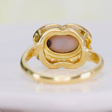 Load image into Gallery viewer, Estate Opal and diamond ring in 18k yellow gold