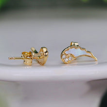 Load image into Gallery viewer, Angel wing earrings in 14k yellow gold