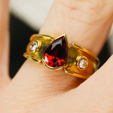 Load image into Gallery viewer, Find the perfect vintage garnet ring for any occasion on our website. Our antique and contemporary garnet rings have been hand selected for quality and desirability.