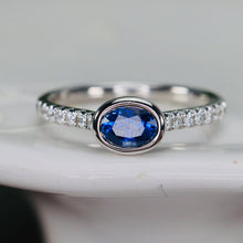 Load image into Gallery viewer, Find the perfect vintage sapphire ring for any occasion on our website. Our antique and contemporary sapphire rings have been hand selected for quality and desirability.