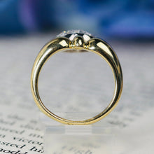 Load image into Gallery viewer, Heart shaped diamond cluster ring in 18k yellow gold