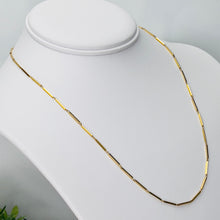 Load image into Gallery viewer, Vintage bar link necklace in 14k yellow gold