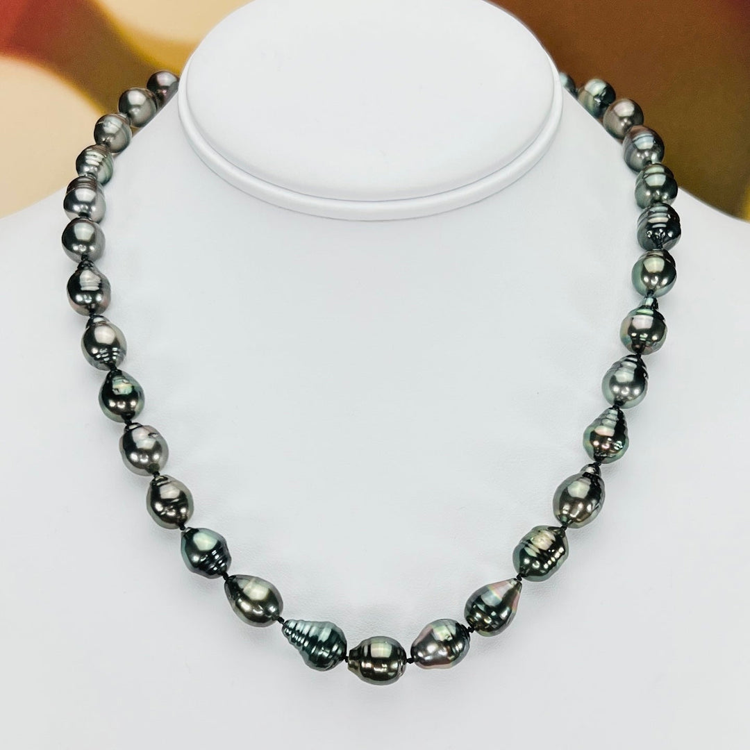 CLEARANCE! Tahitian baroque pearl strand with 14k white gold clasp