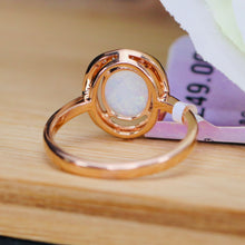 Load image into Gallery viewer, Opal and diamond ring in 14k rose gold by Effy