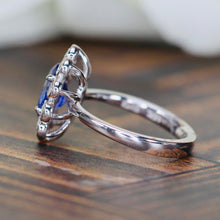 Load image into Gallery viewer, Tanzanite and diamond Ring in 14k white gold by Effy