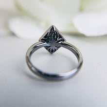 Load image into Gallery viewer, Kite shaped Diamond cluster ring in 14k White gold