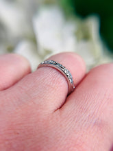 Load image into Gallery viewer, Vintage inspired Auralia sculpted vine patterned band in 14k white gold