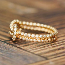 Load image into Gallery viewer, Lovers knot ring in 14k yellow gold