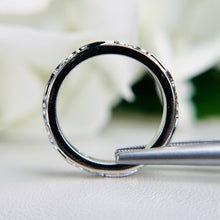 Load image into Gallery viewer, Vintage inspired Auralia sculpted vine patterned band in 14k white gold