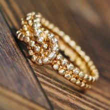 Load image into Gallery viewer, Lovers knot ring in 14k yellow gold