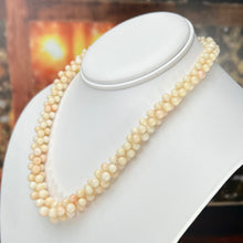 Load image into Gallery viewer, Vintage angelskin coral necklace with 14k clasp