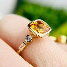 Load image into Gallery viewer, Citrine &amp; diamond ring in 14k yellow gold by Effy