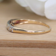 Load image into Gallery viewer, Simple diamond band by JR Wood ArtCarved in Yellow and white gold