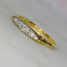 Load image into Gallery viewer, Vintage diamond ring in 18k yellow gold and platinum