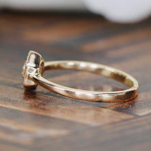Load image into Gallery viewer, Hexagonal diamond ring in 14k yellow gold